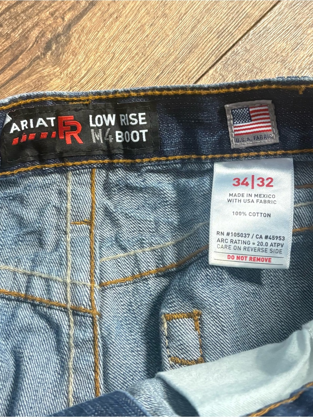Ariat MR FR workhorse low rise boot cut jeans - Picture 5 of 7